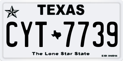 TX license plate CYT7739