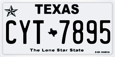 TX license plate CYT7895
