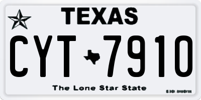 TX license plate CYT7910