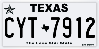TX license plate CYT7912