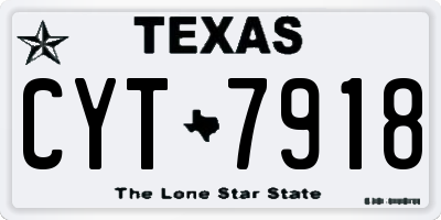 TX license plate CYT7918