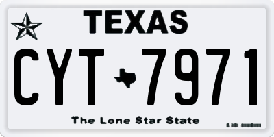 TX license plate CYT7971