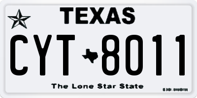 TX license plate CYT8011