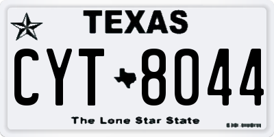 TX license plate CYT8044