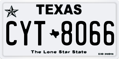 TX license plate CYT8066