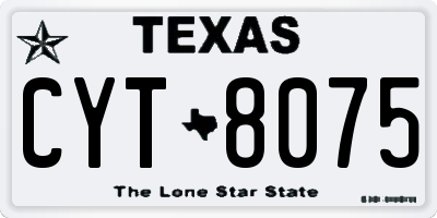 TX license plate CYT8075