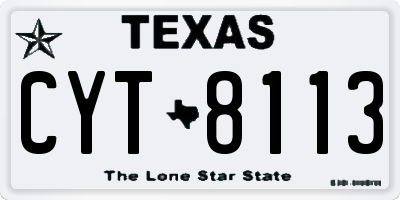 TX license plate CYT8113