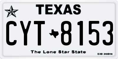 TX license plate CYT8153