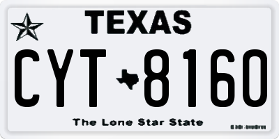TX license plate CYT8160