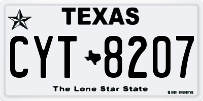 TX license plate CYT8207