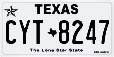 TX license plate CYT8247