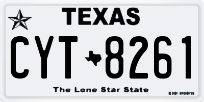 TX license plate CYT8261