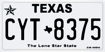 TX license plate CYT8375
