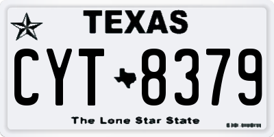 TX license plate CYT8379