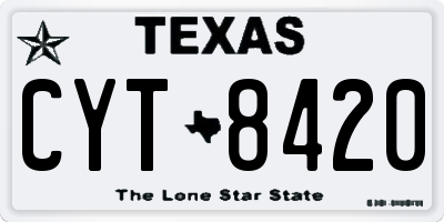 TX license plate CYT8420