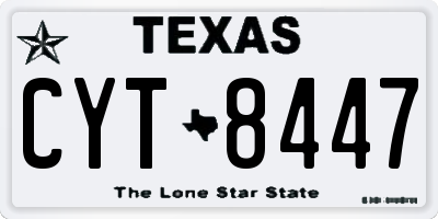 TX license plate CYT8447