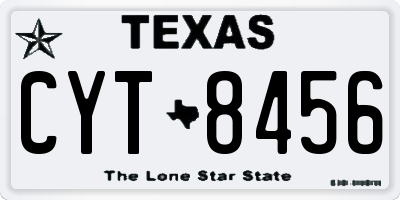 TX license plate CYT8456