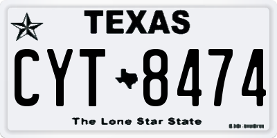 TX license plate CYT8474