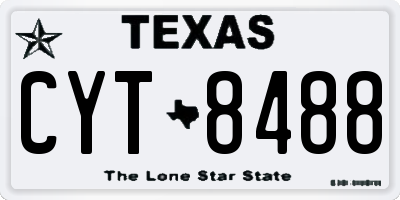 TX license plate CYT8488