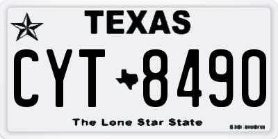 TX license plate CYT8490