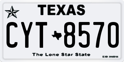 TX license plate CYT8570