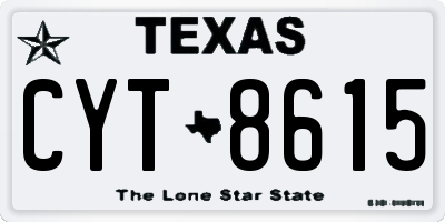TX license plate CYT8615
