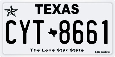 TX license plate CYT8661