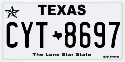 TX license plate CYT8697