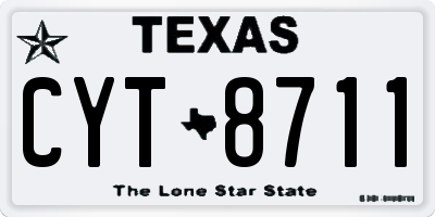 TX license plate CYT8711