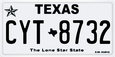 TX license plate CYT8732