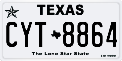 TX license plate CYT8864