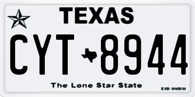 TX license plate CYT8944