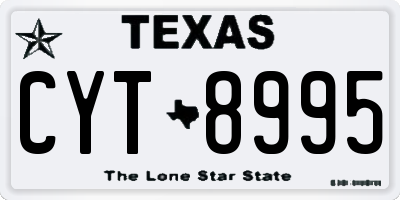 TX license plate CYT8995