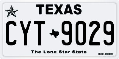 TX license plate CYT9029