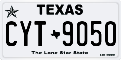 TX license plate CYT9050