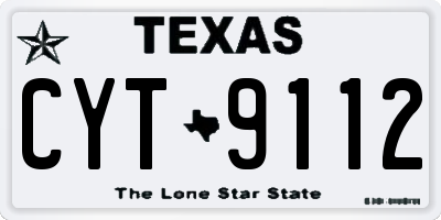 TX license plate CYT9112