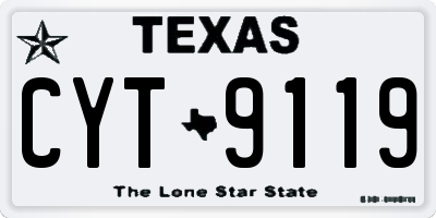 TX license plate CYT9119