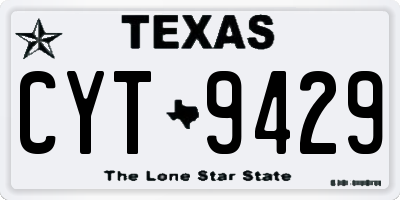 TX license plate CYT9429