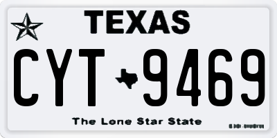 TX license plate CYT9469