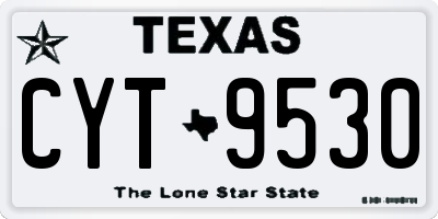 TX license plate CYT9530