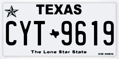 TX license plate CYT9619