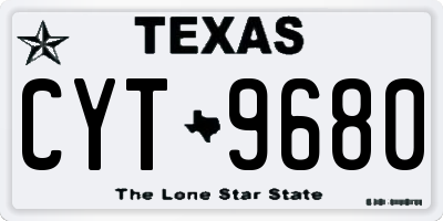 TX license plate CYT9680