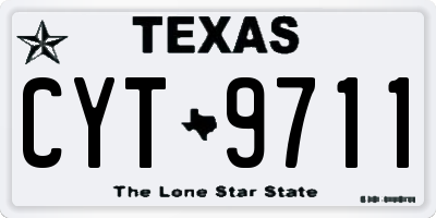 TX license plate CYT9711