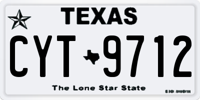 TX license plate CYT9712