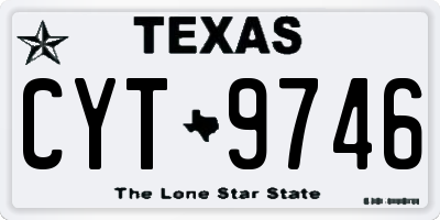 TX license plate CYT9746