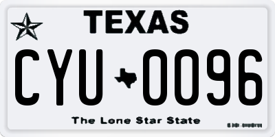 TX license plate CYU0096