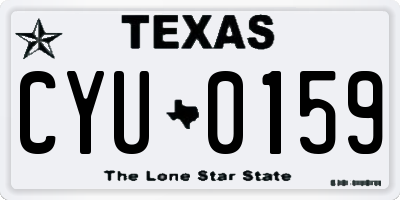 TX license plate CYU0159
