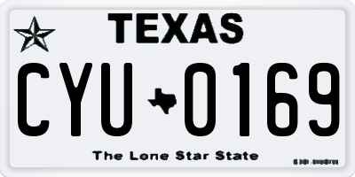 TX license plate CYU0169
