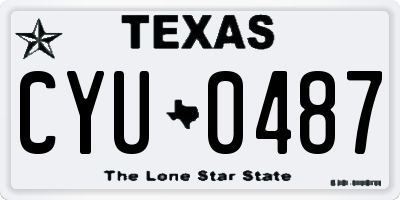 TX license plate CYU0487