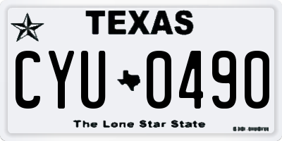 TX license plate CYU0490